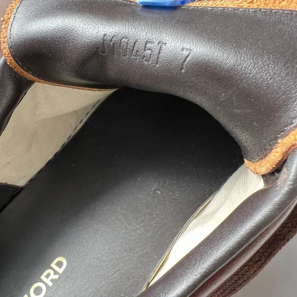 TOM FORD Men's Brown‎ Leather Warwick Sneakers 7